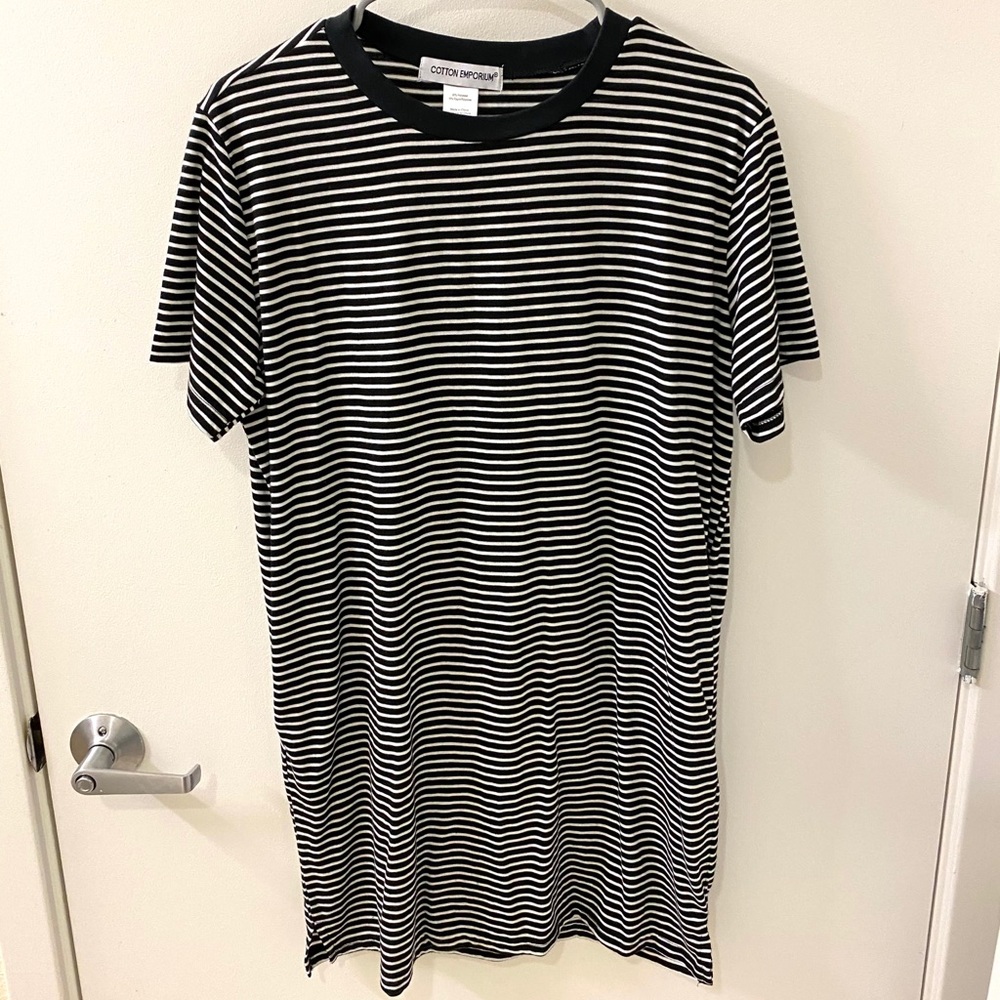 Navy Striped T-Shirt Dress
